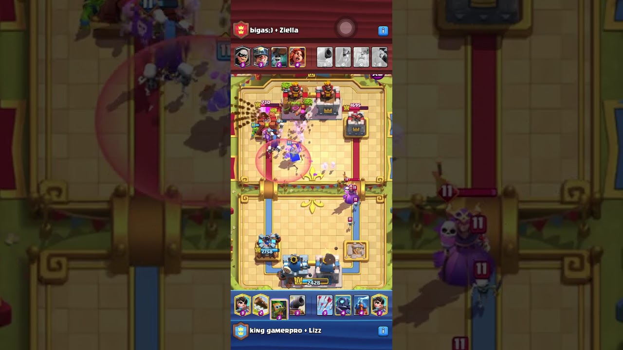 Remontando mi hermano y yo una batalla 2vs2 en Clash Royale