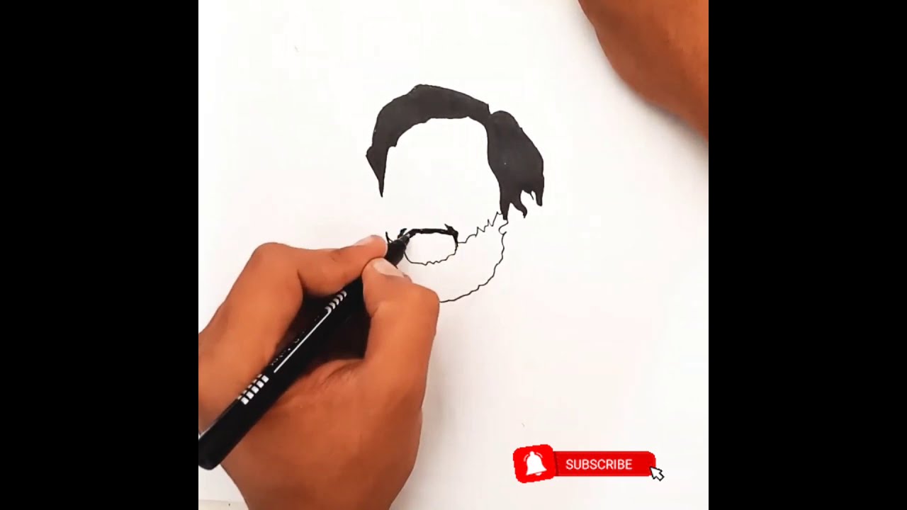 How i draw Shahid Afridi Portrait | #short | do subscribe &hearts;️☺️