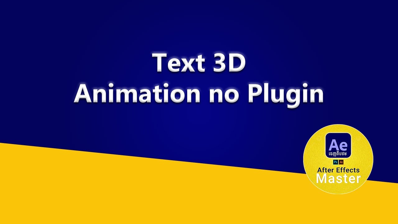 Text 3D animation in After Effects no Plugin