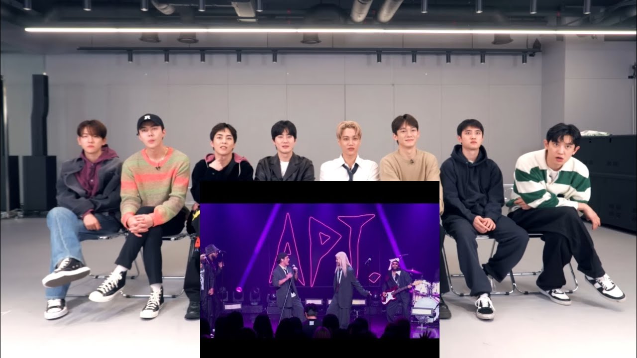 EXO Reaction to Rosé x Bruno Mars 'Apt' Mama performance (Fan-made 💜)