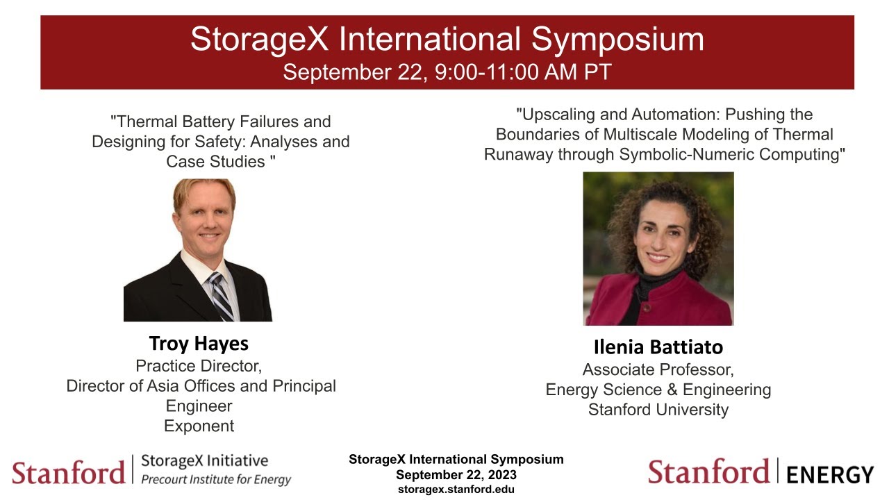 StorageX Symposium | Hayes & Battiato | Thermal Battery Safety & Advanced Thermal Modeling