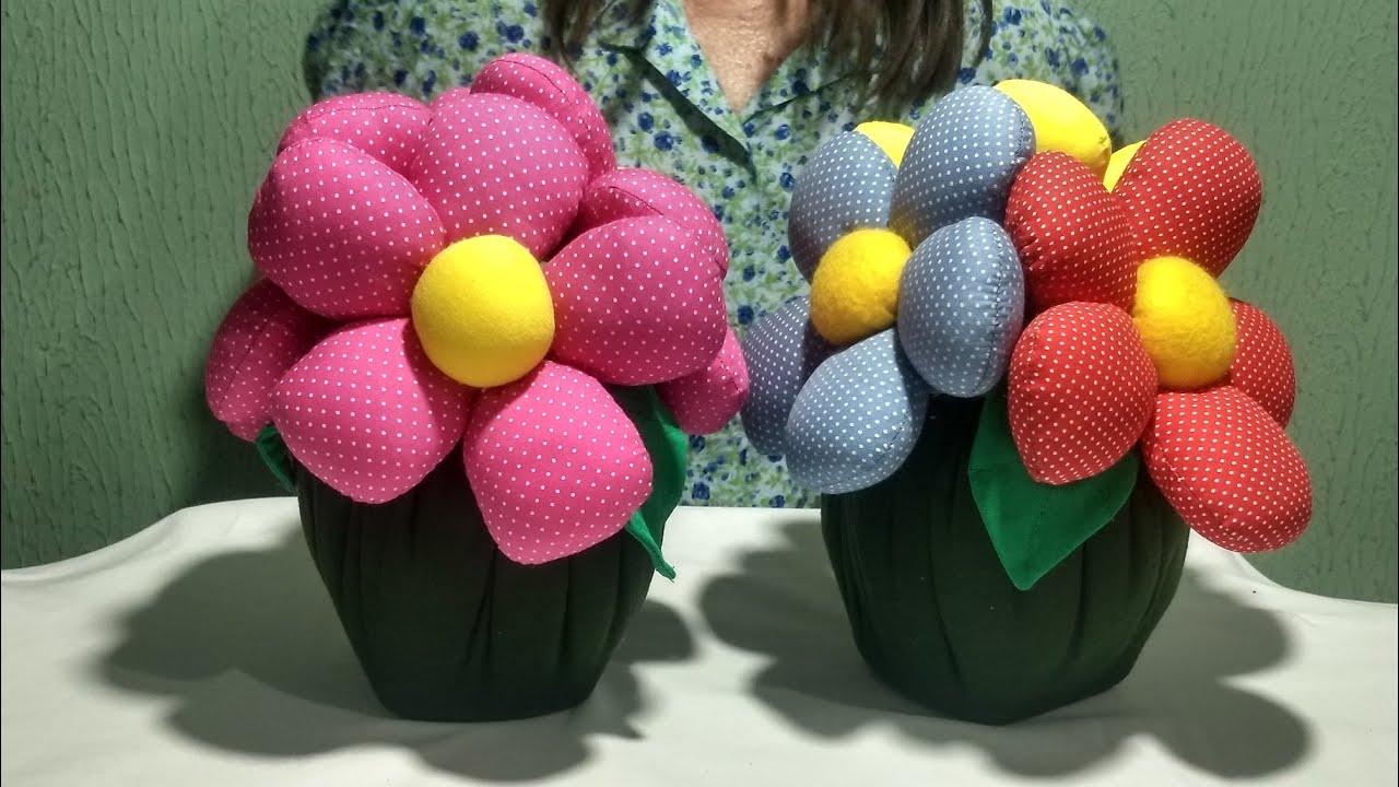 Como fazer flor peso de porta no pote de creme #dolixoaoluxo #artesanato #diy