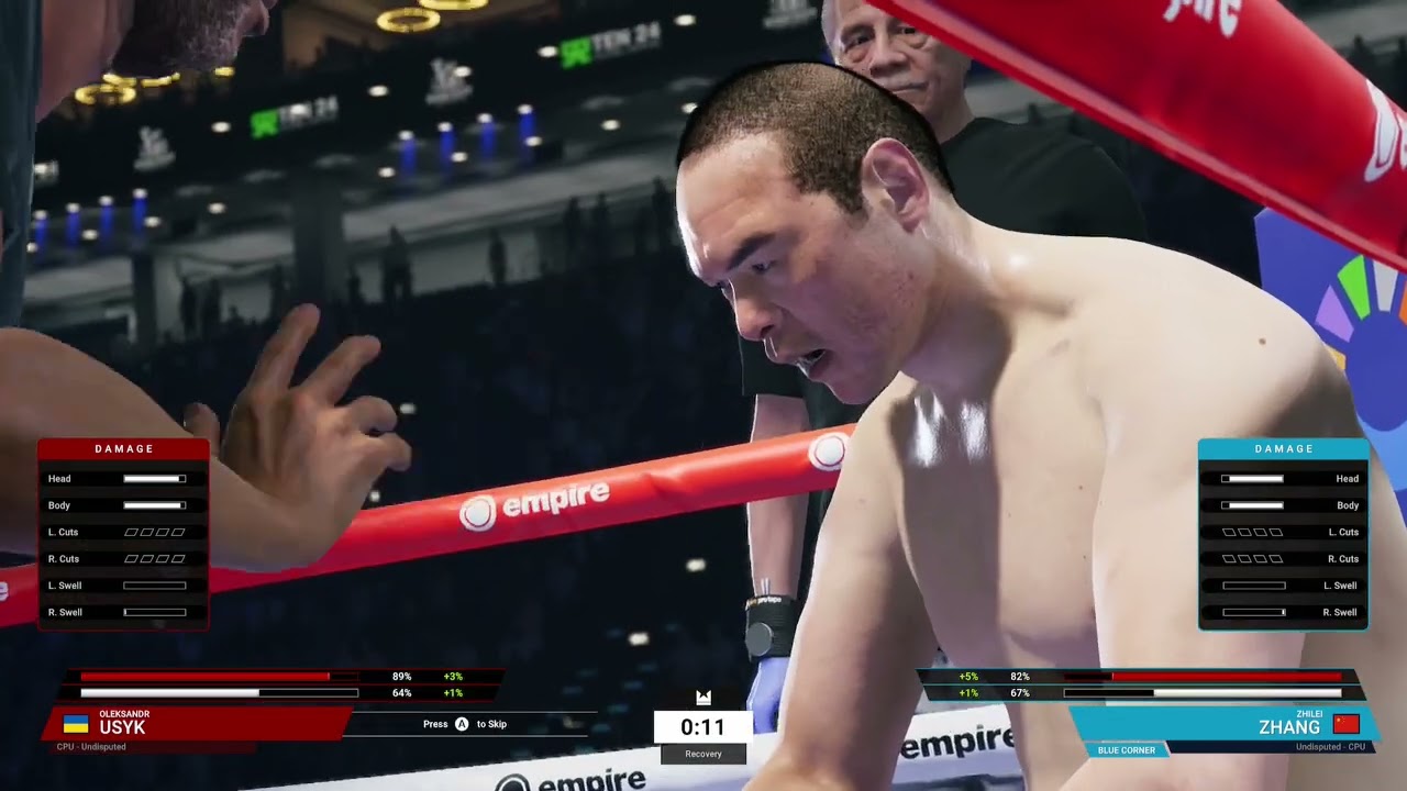 Undisputed   Oleksandr Usyk Vs Zhilei Zhang Fight Simulation Full Fight   #boxing