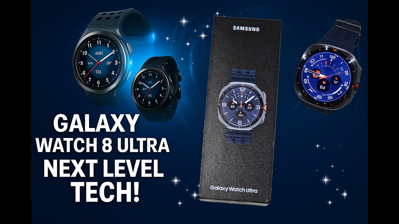 Распаковка и первые впечатления от Samsung Galaxy Watch Ultra 8 (2025) в титаново-синем цвете.