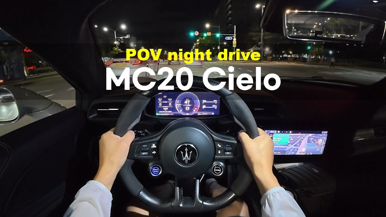 2025 Maserati MC20 Cielo POV night drive