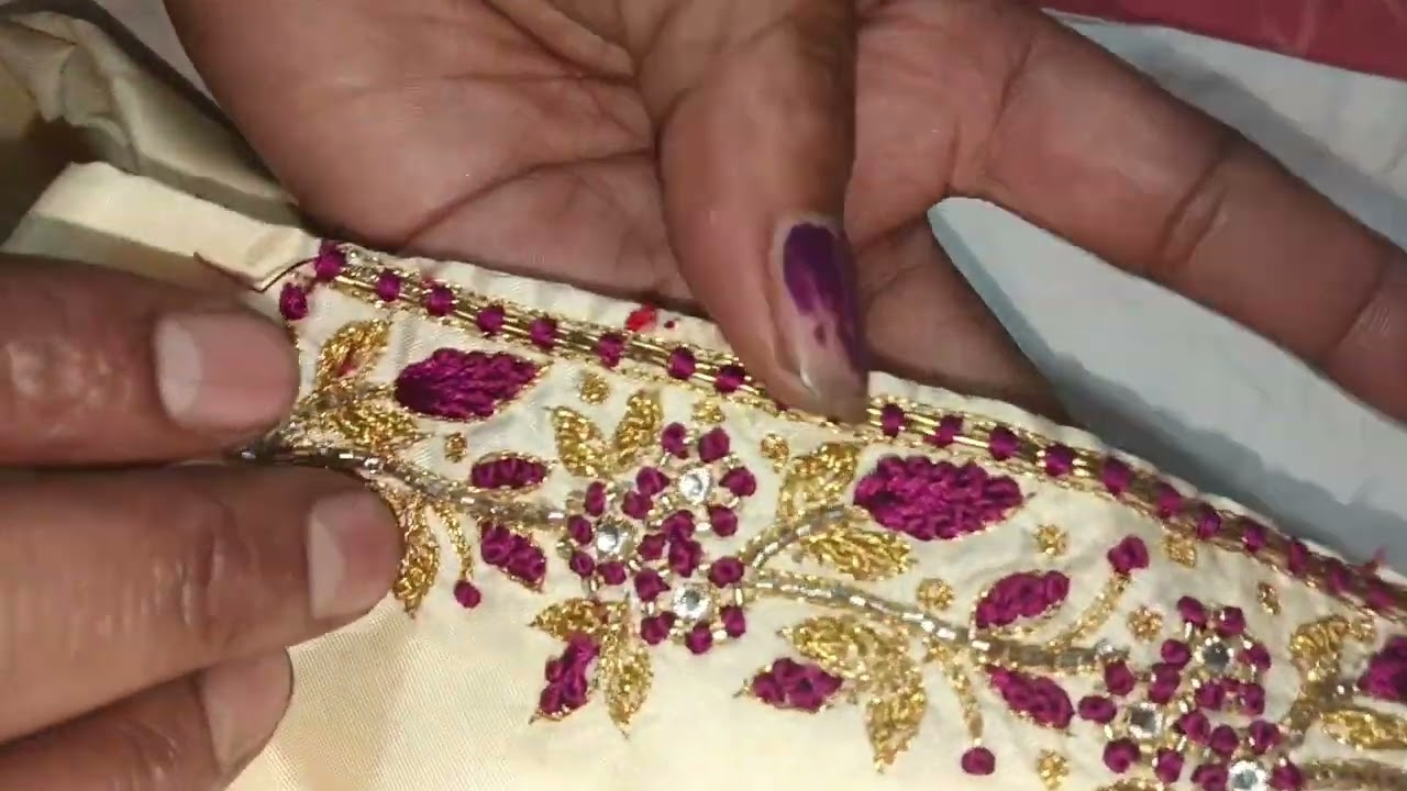 Work Blouse are Beautiful 🌺 flowers Designs. 