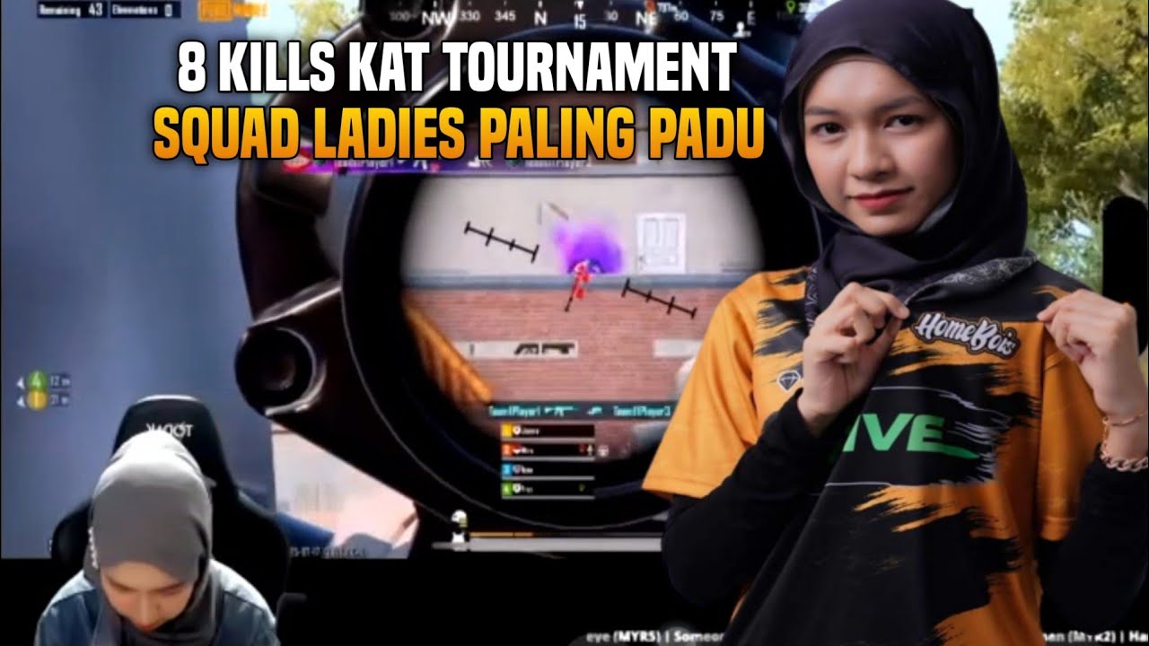 8 KILLS !! SQUAD LADIES PALING PADU KAT TOURNAMENT | Pubg Mobile