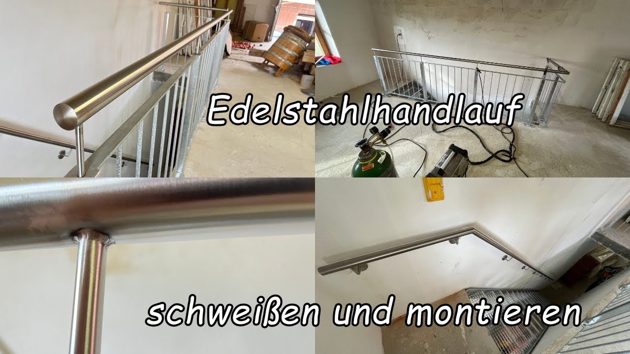 Edelstahlhandlauf Eigenbau