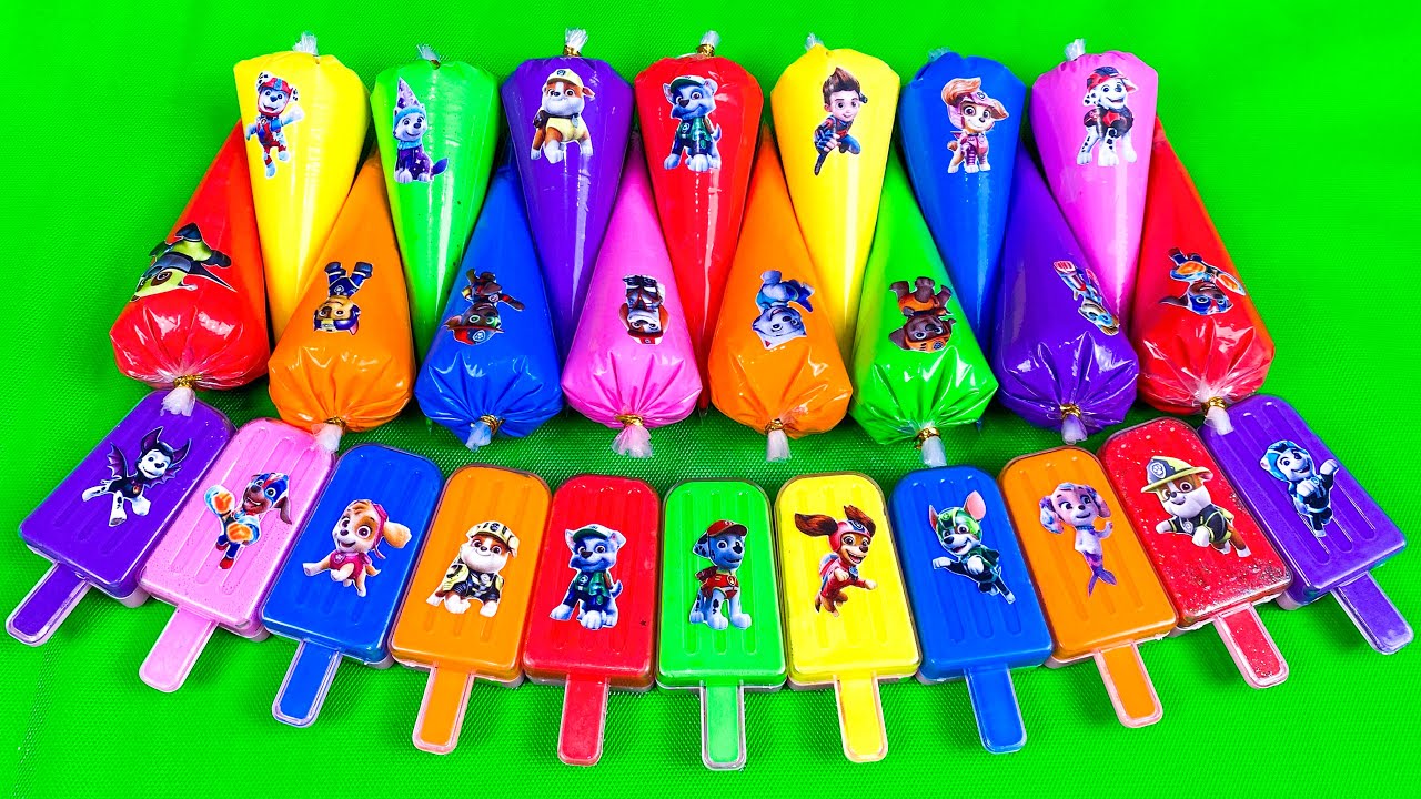 Magical Slime Bags: Looking Paw Patrol Clay: Ryder, Chase, Marshall,...Satisfying ASMR Video