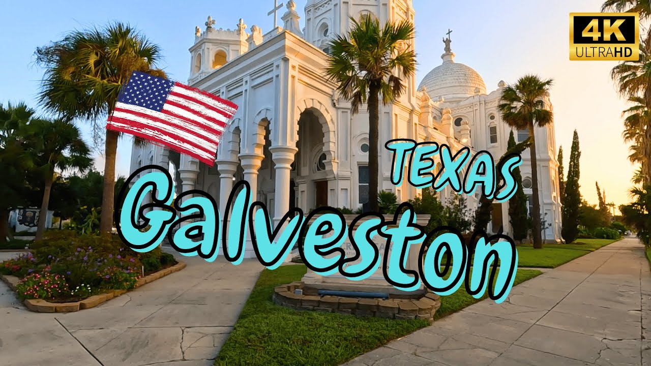 🇺🇸 Galveston, Texas Morning Walking Tour 4K |