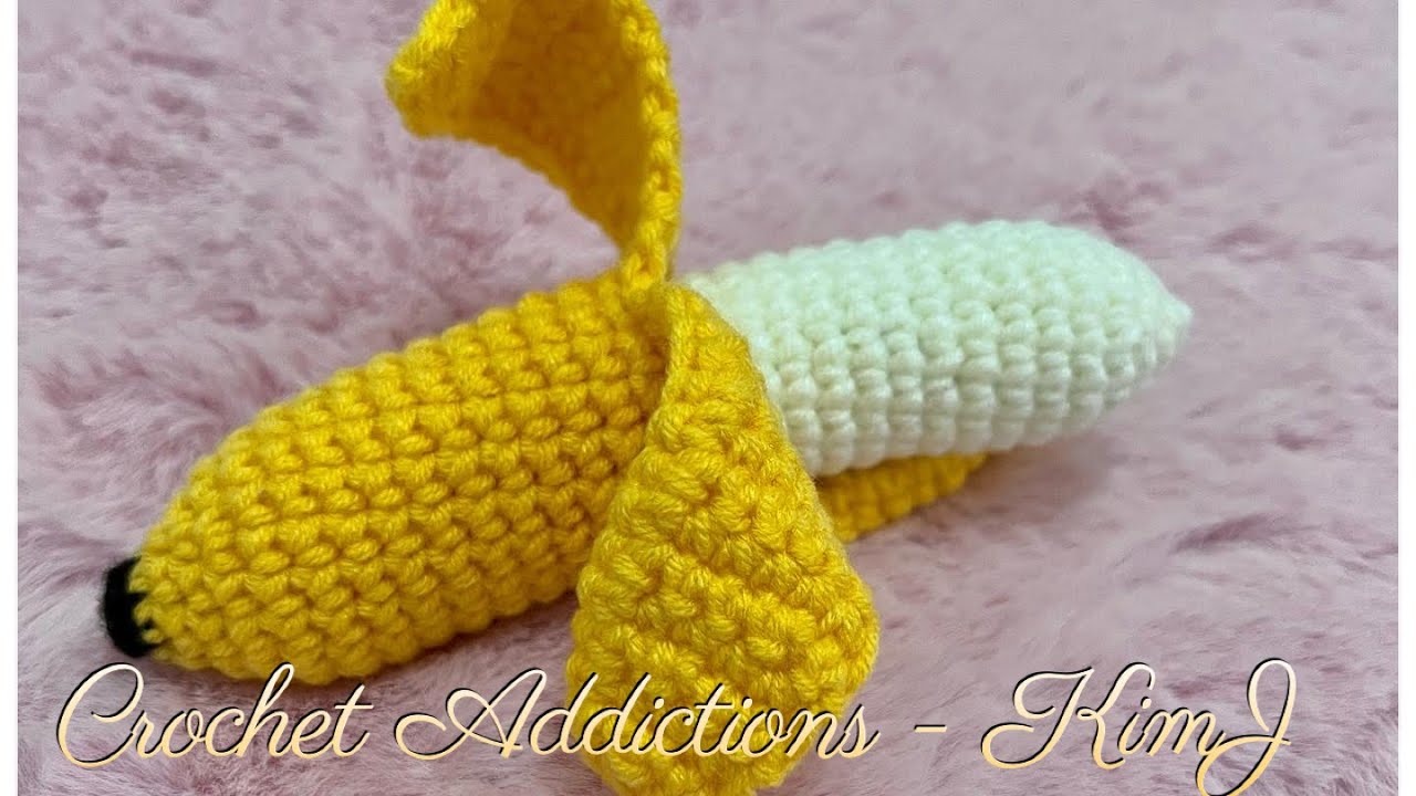crochet banana 🍌 #tutorial #crochet #fruit #easy #crochetfruits
