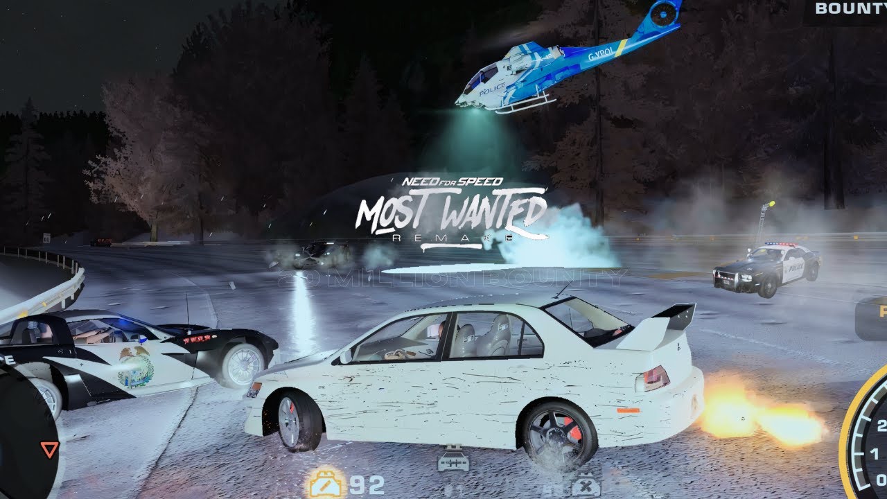 Police Wants Me Dead | 20 Million Bounty & Relentless Cops - NFS MW Remastered 2025