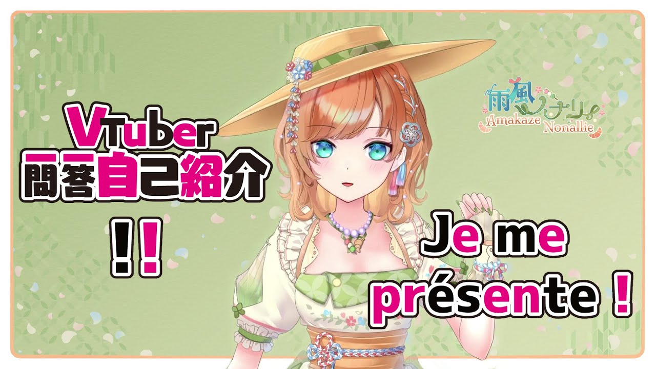 【Vtuber一問一答自己紹介】Je me pr&eacute;sente ! Amakaze Nonallie ! 雨風ノナリィ！