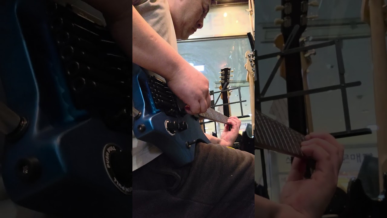 헥스 N500 메탈릭 일렉트릭 블루 헤드리스 기타 HEX METALLIC ELECTRIC BLUE HEADLESS GUITAR