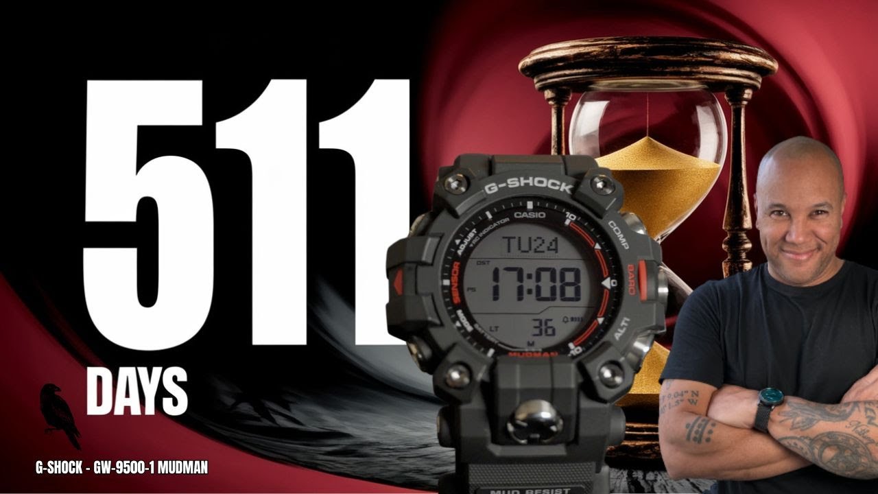 Casio Gshock MUDMAN 1 year- GW-9500-1| 511 days later on the wrist | ATOMIC TIME NO SYNC HACK