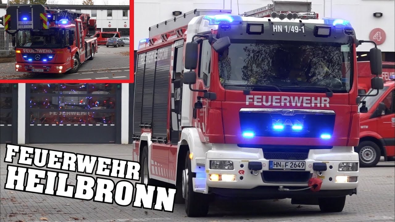 [Löschzug & Co!] FEUERWEHR HEILBRONN | Einsatzfahrten Berufsfeuerwehr & Polizei BaWü