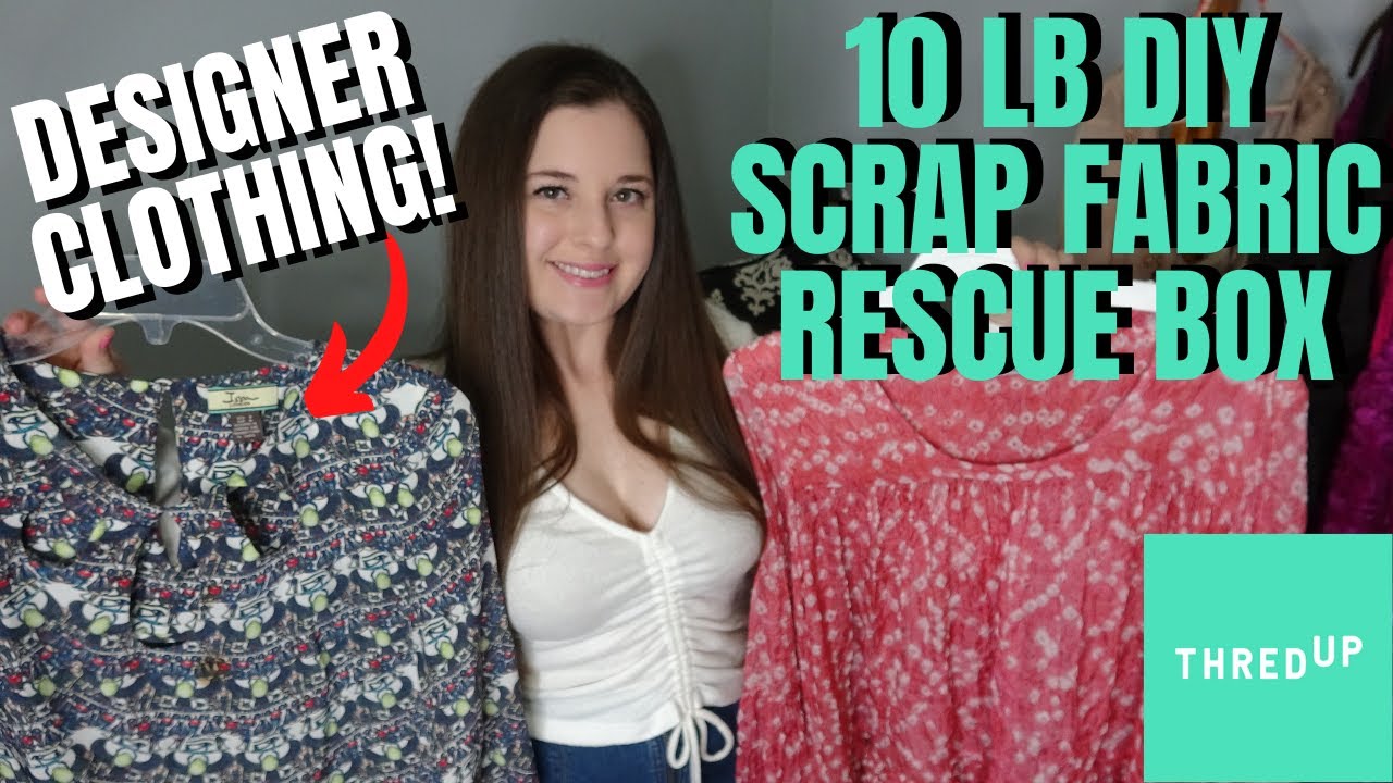 I got DESIGNER CLOTHING in the ThredUP DIY Scrap Fabric Rescue Box!!!