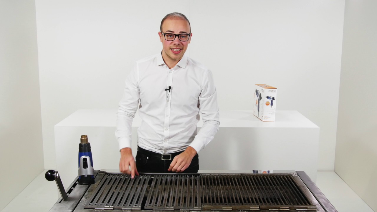 Grill anzünden mit einem Heißluftfön
