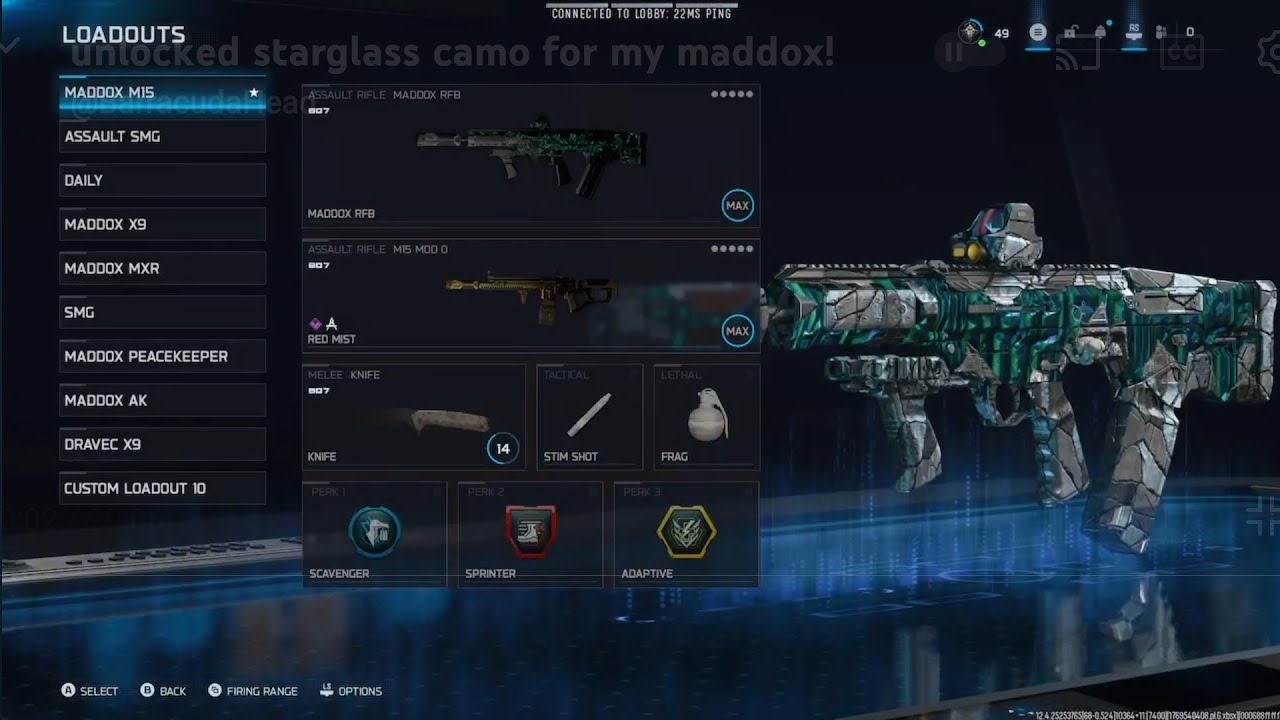 unlocked starglass camo for my maddox!
