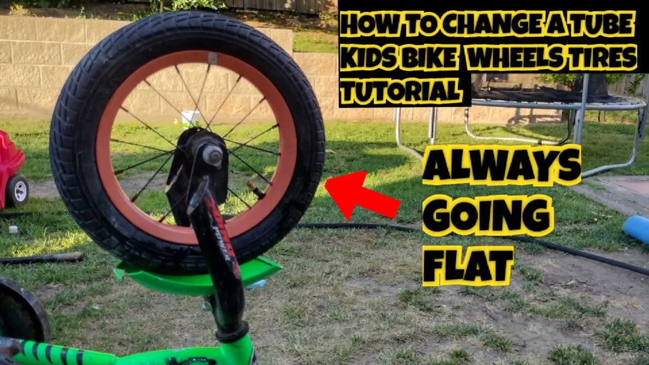 BIKE TIRE TUBE FLAT_SOLVED_HOW TO CHANGE A KIDS BIKE TIRE TUBE TUTORIAL