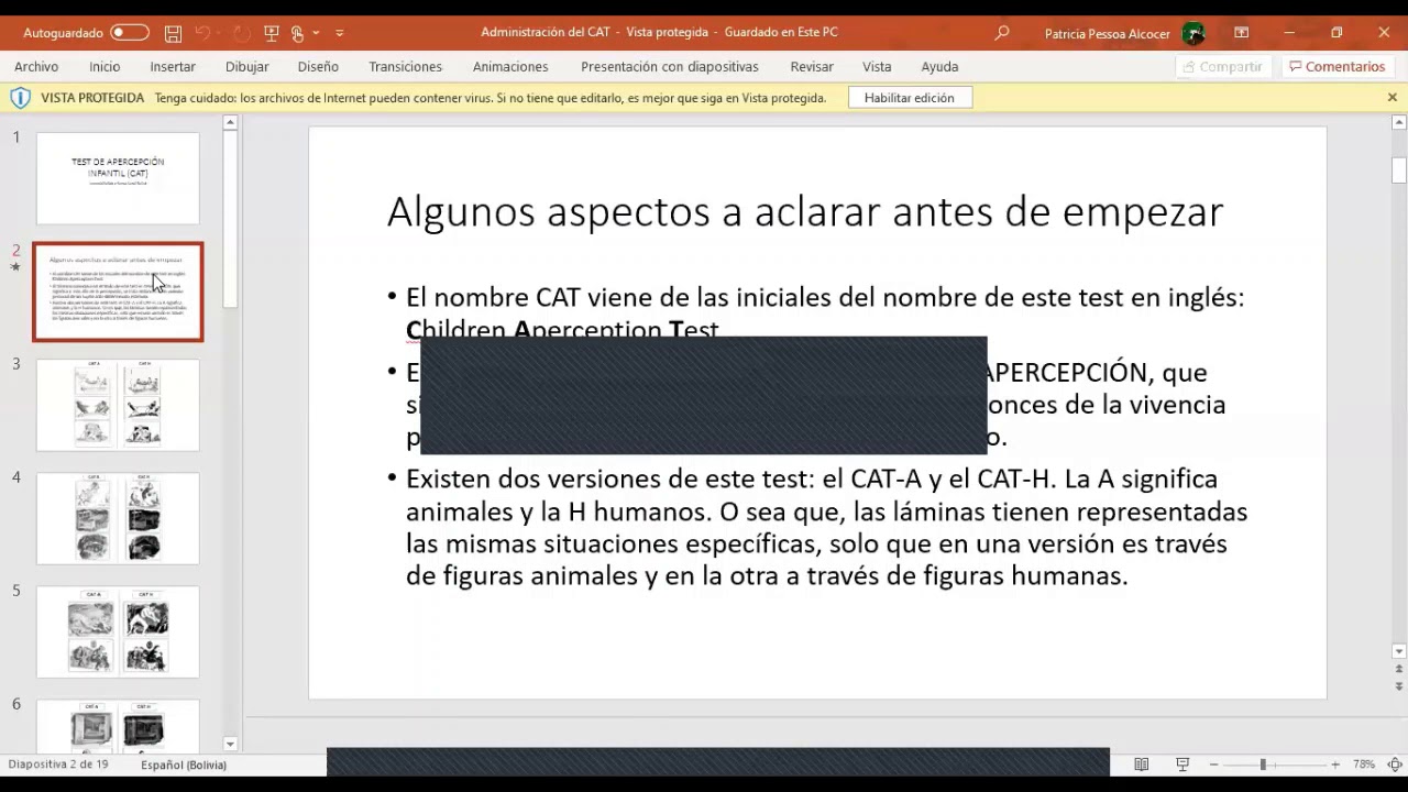 El Test de Apercepción temática Infantil C.A.T. (H) y (A)