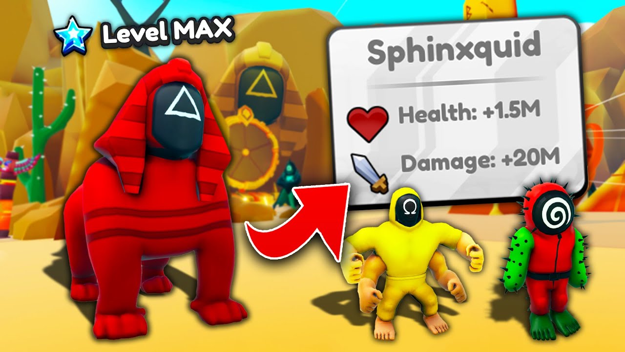 Разблокировка максимального уровня Sphinxquid в Squid Evolution! (Roblox)