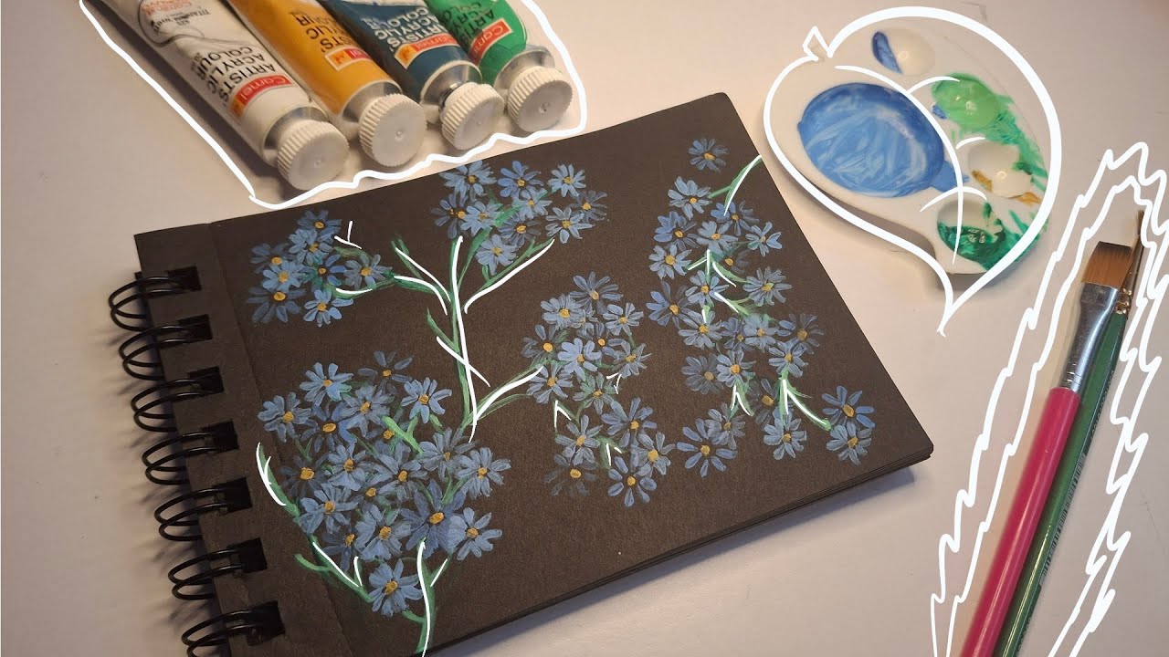 Acrylic Flower Painting That Anyone Can Try! 🌸✨| Beginner's friendly Art