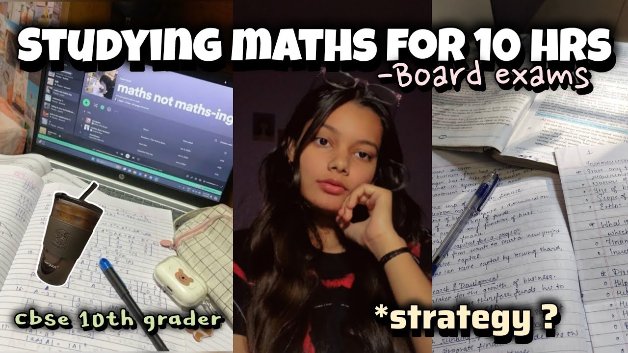 Strategy for MATHS board exam ✨ productive study vlog as a CBSE 10th grader🍥