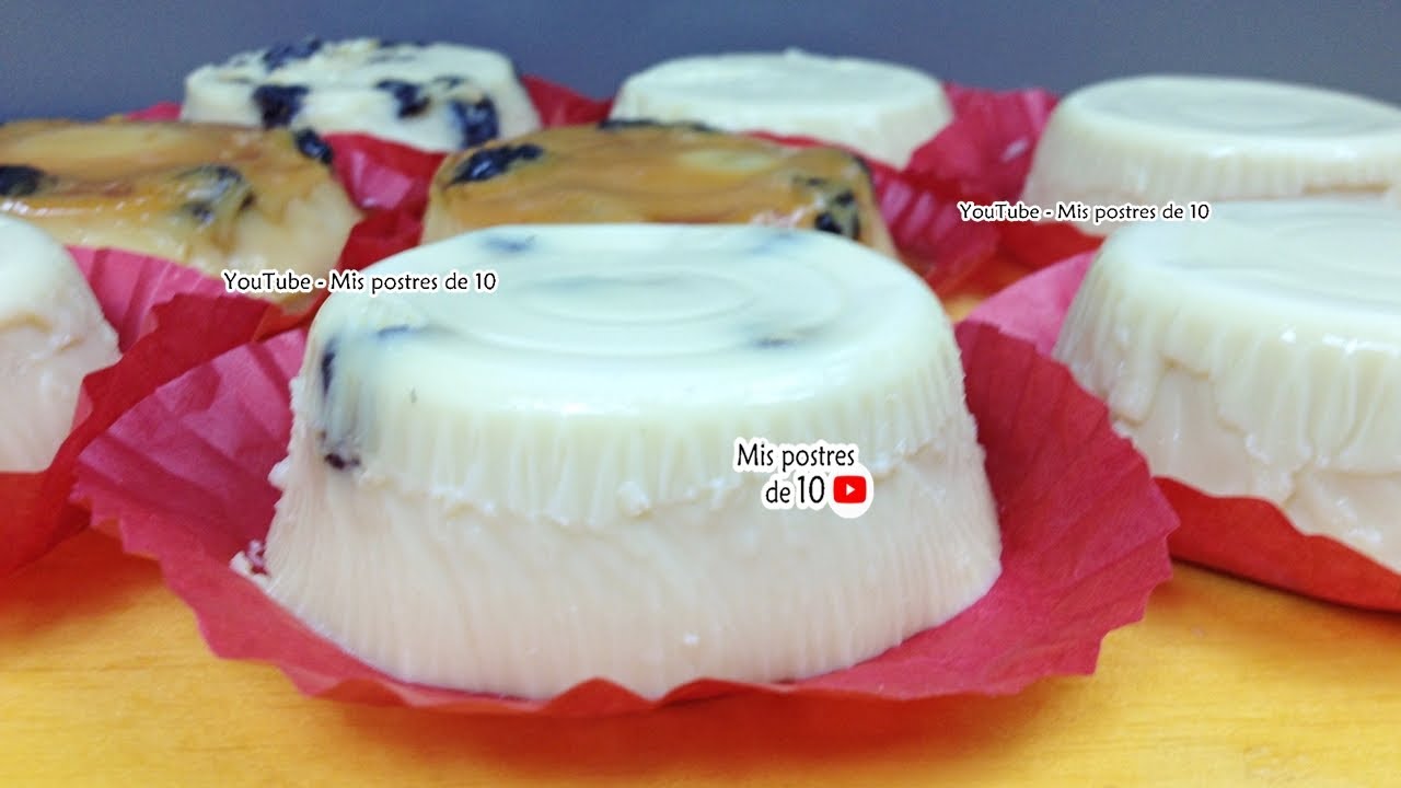 CREMITAS DE PAPELITO ROJO / FLANES DE PAPELITO ROJO DE MAIZENA SIN HORNO