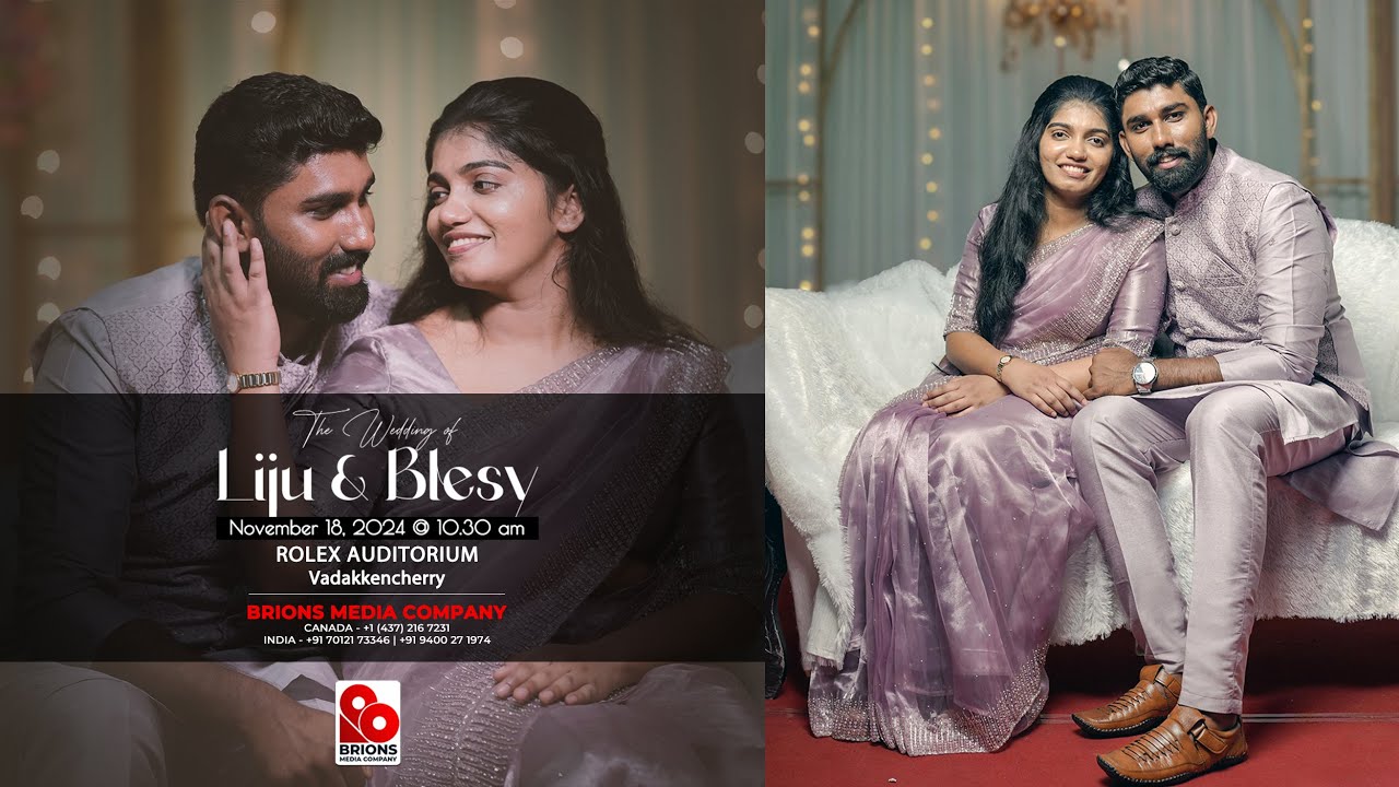 Liju & Blesy | Wedding Day Live Telecast | 18.11.2024 | #brionsmedia