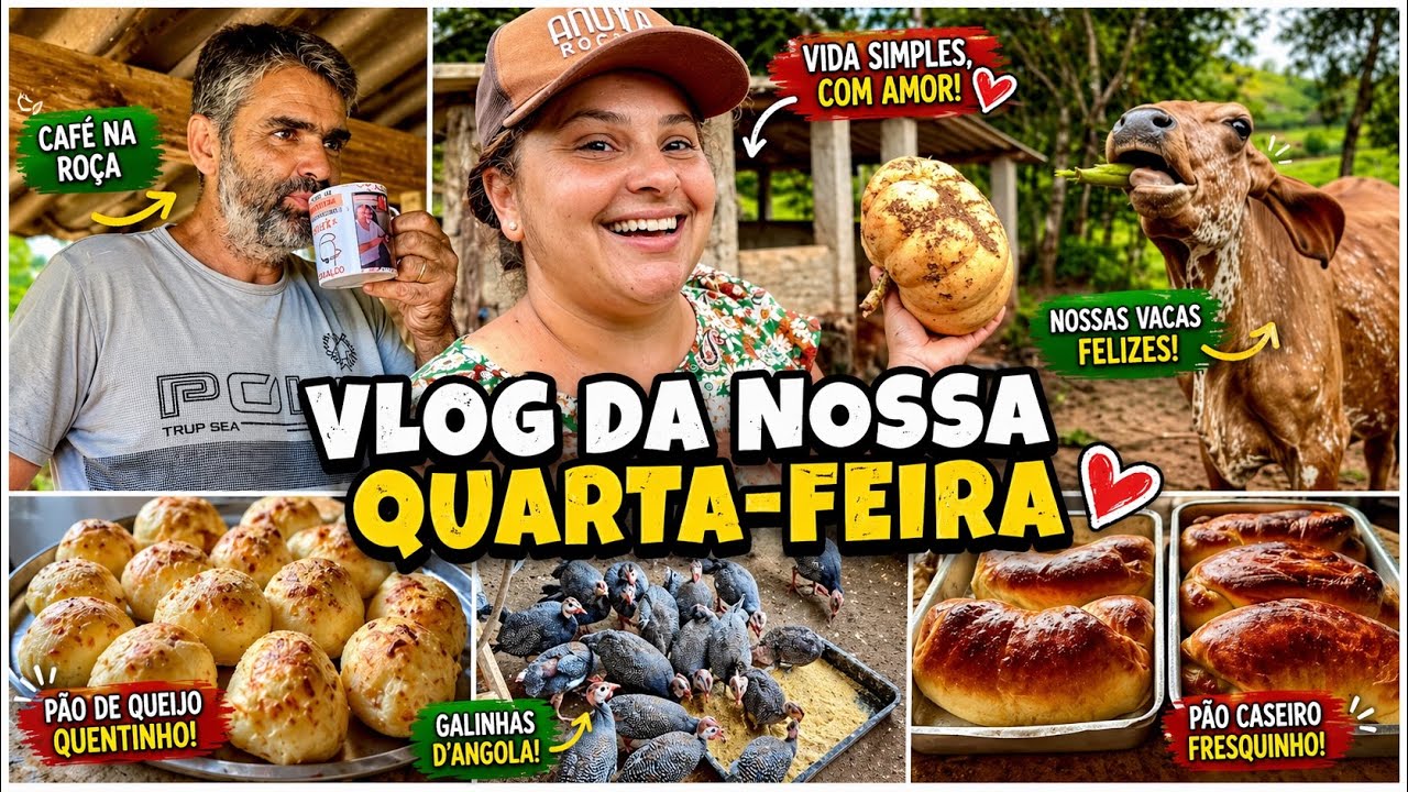 Hoje foi dia de fazer Merenda aqui na Roça 🥐