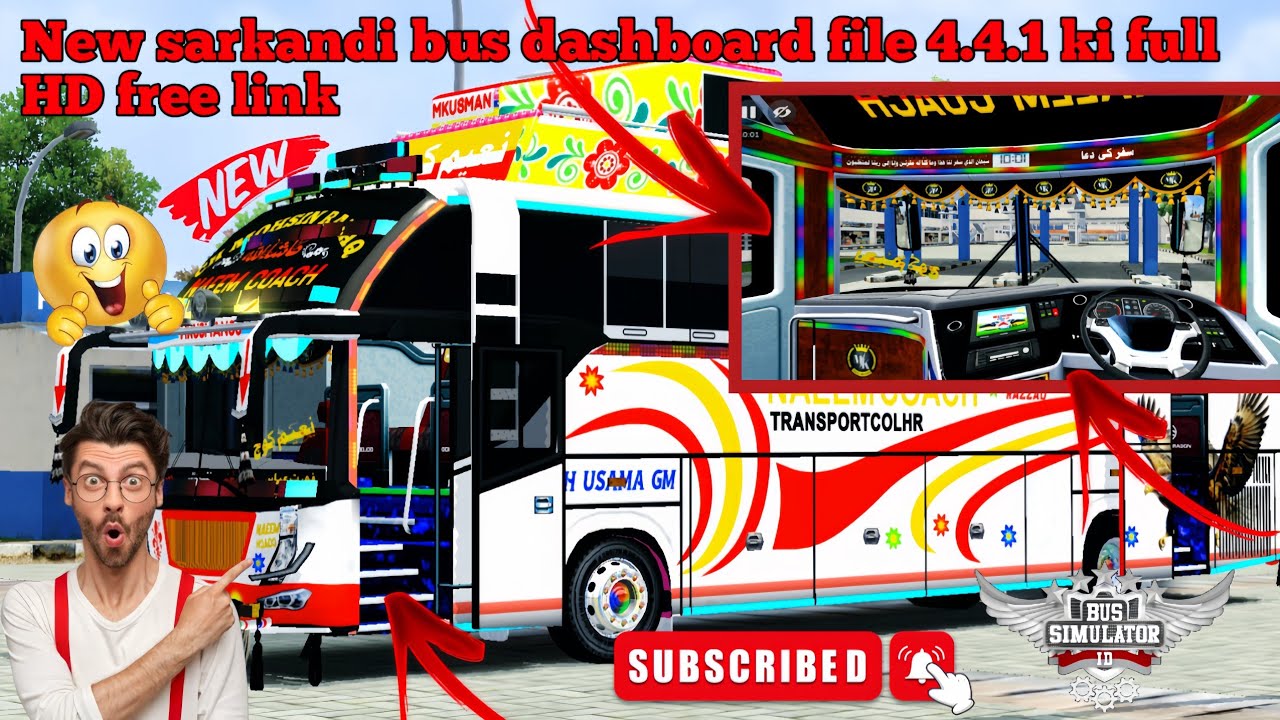 New shrikandi bus dashboard file full HD free link 4.4.1 bus simulator Indonesia game 👌