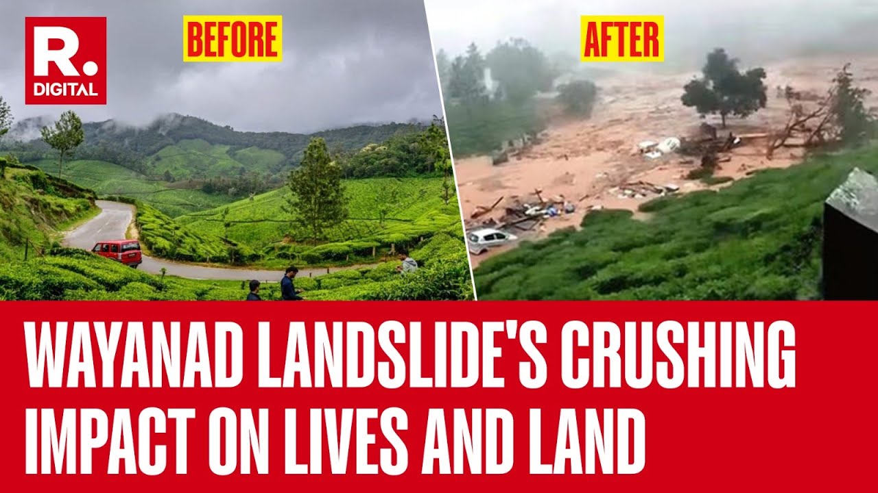 Wayanad Before And After Landslide | Roads And Houses Washed Away, 400 Families Displaced