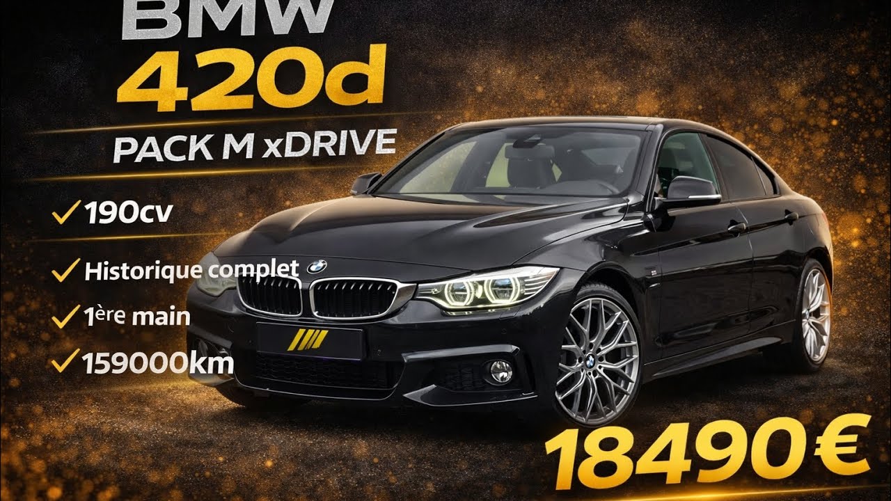 190 ch, xDrive et Pack M : cette BMW 420d a tout pour plaire