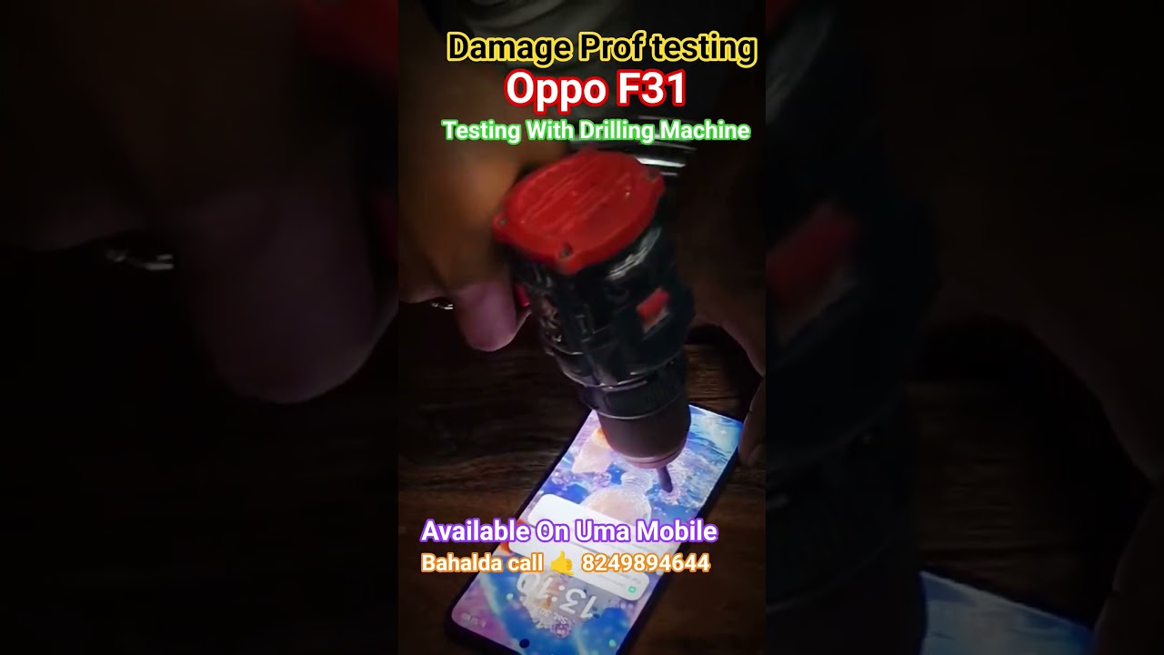 Full Damage Prof Display Testing With Drilling Machine #oppof31 #damageproof#display