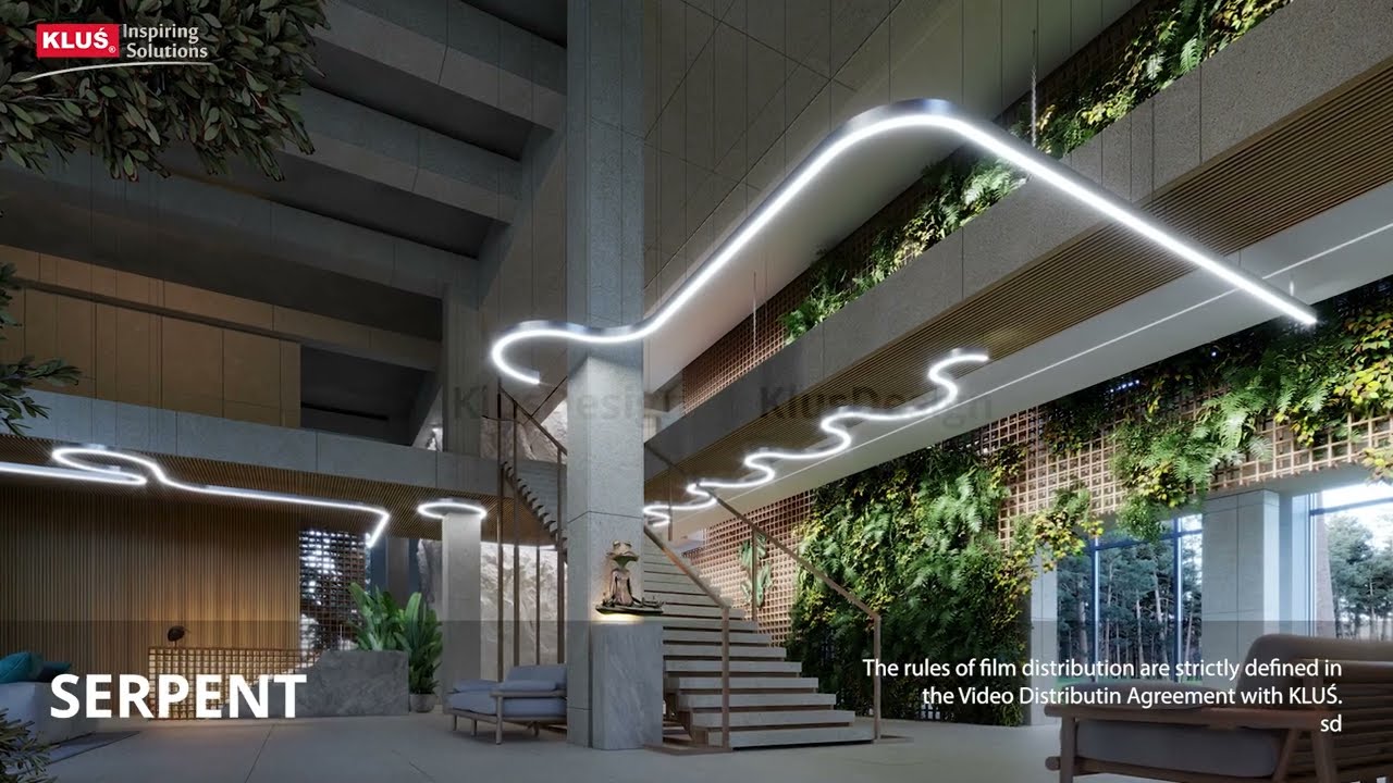 KLUŚ Design - SERPENT: moduły do budowy liniowych instalacji oświetleniowych o płynnych kształtach