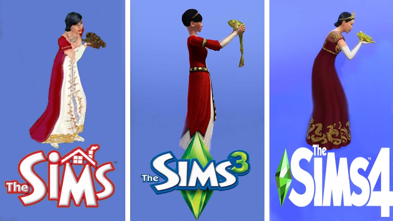 Лягушачий поцелуй: Sims 1 против Sims 3 против Sims 4
