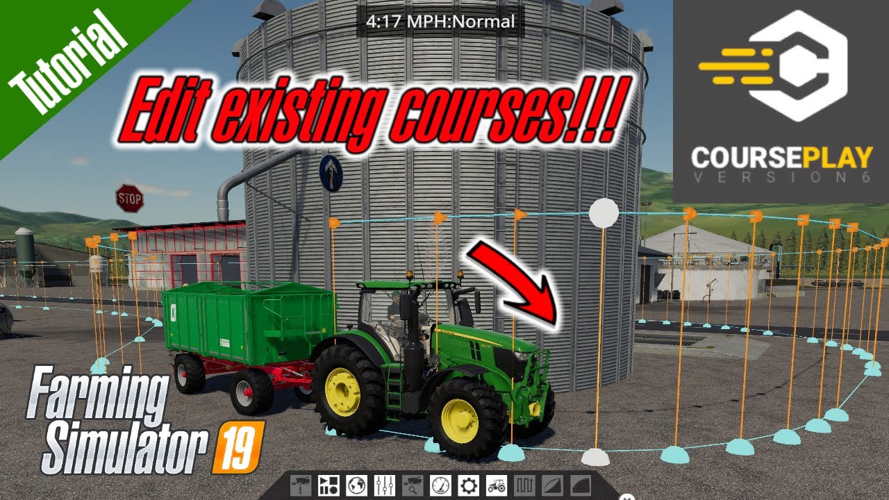 How to use the Courseplay Editor to make changes to an existing course in Farming Simulator 2019