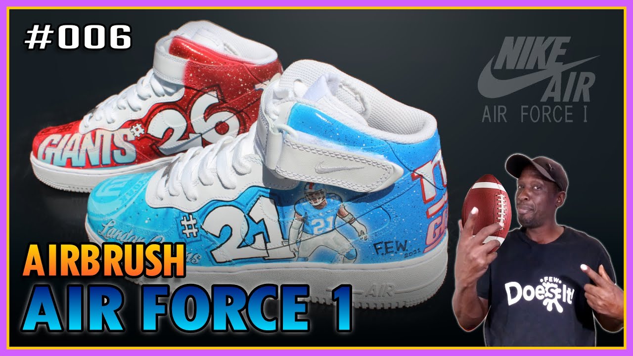 New York Giants Airbrush Air Force 1 | FEW Does It! #006 Air