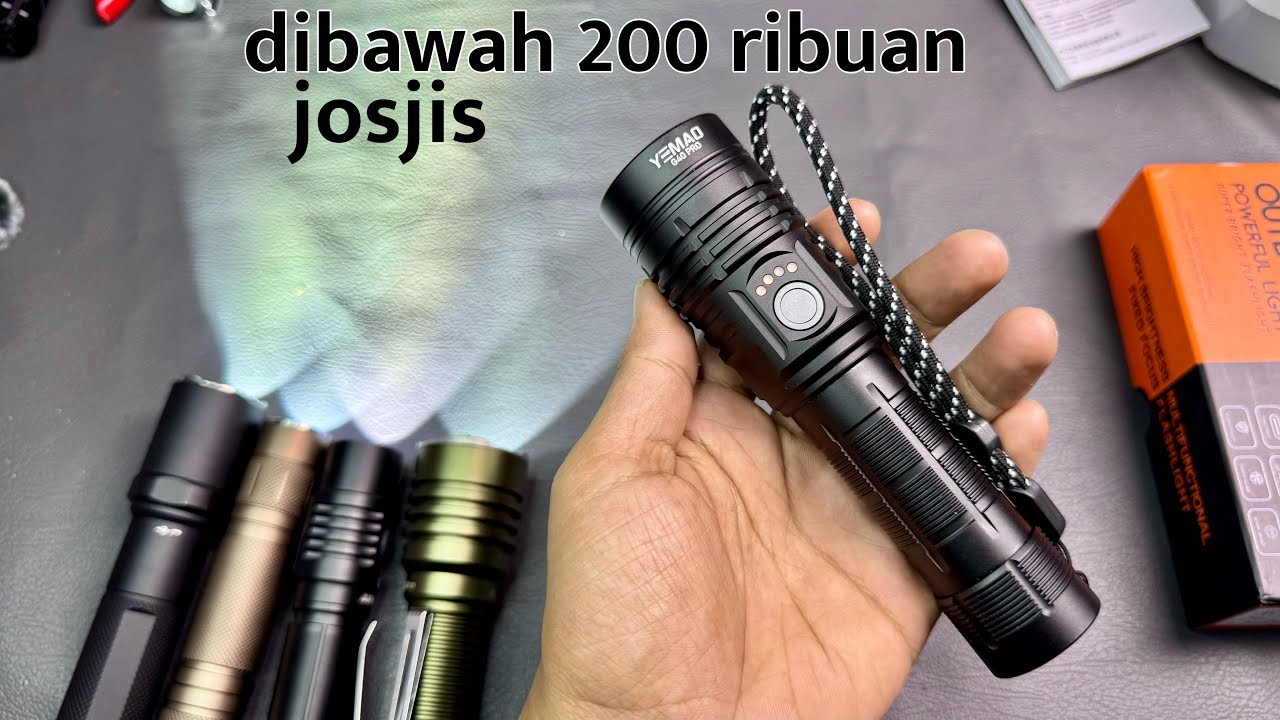 Senter murah terang Yemao G40 Pro vs banyak senter