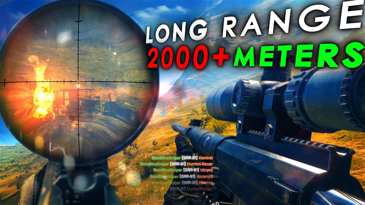 Battlefield 4 Long Range Sniping Kills - OVER 2000 meters Headshots by BOMBINO