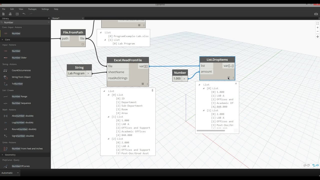 Dynamo and Excel - Parsing Excel Data with Dynamo
