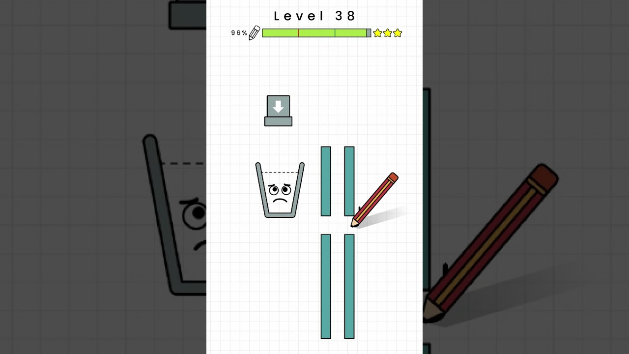 Happy Glass - Level 38. Three Stars Solution. Gameplay Walkthrough