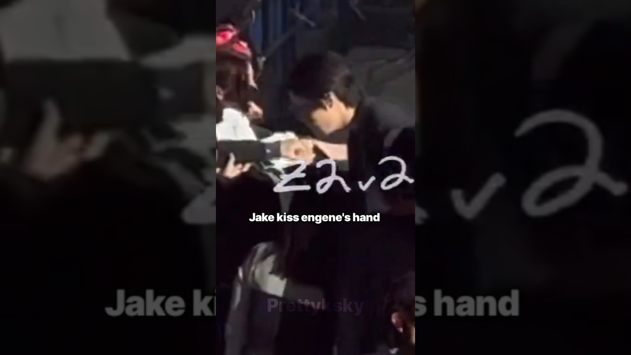 Jake kiss engene's hand #enhypen #jake #sunoo #heeseung #engene #prettyksky
