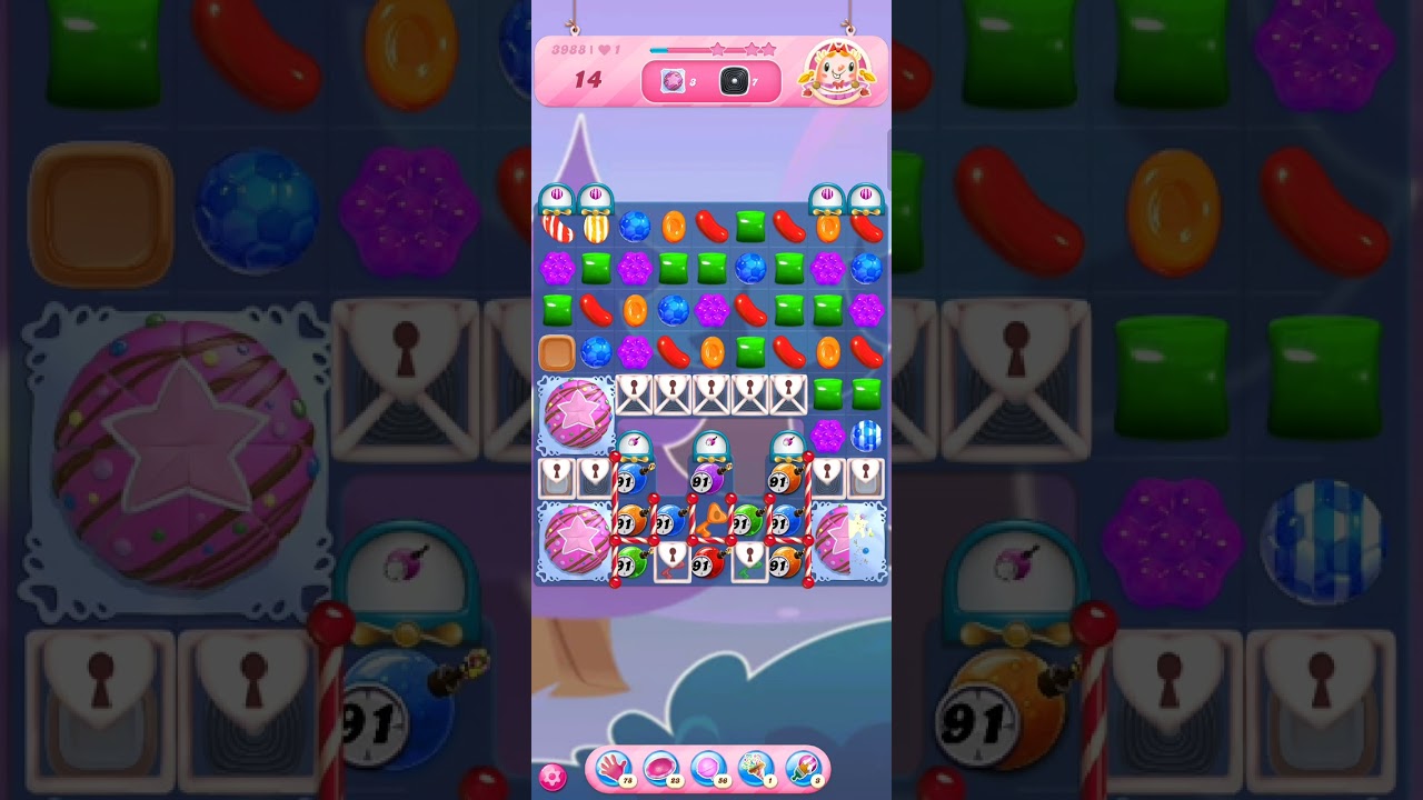 CANDY CRUSH SAGA LEVEL 3988 NEW VERSION NO BOOSTER