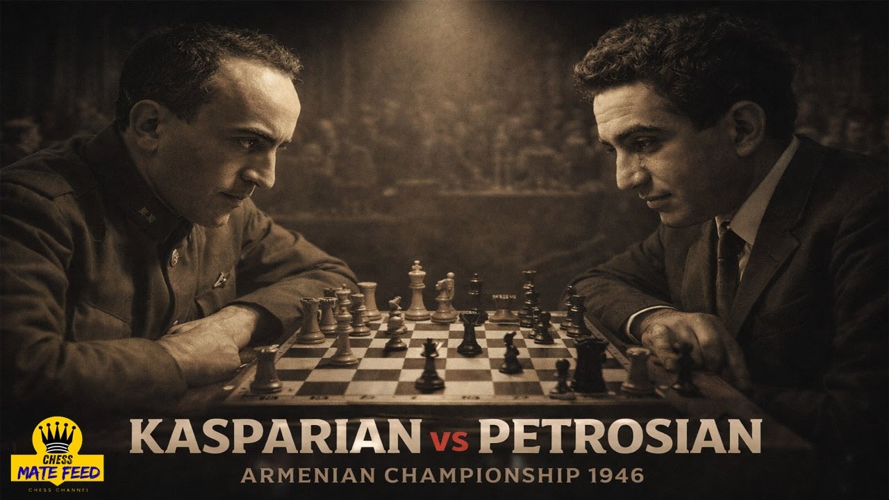 Genrikh Kasparyan protiv Tigrana Petrosyana ♟️Chempionat Armenii 1946