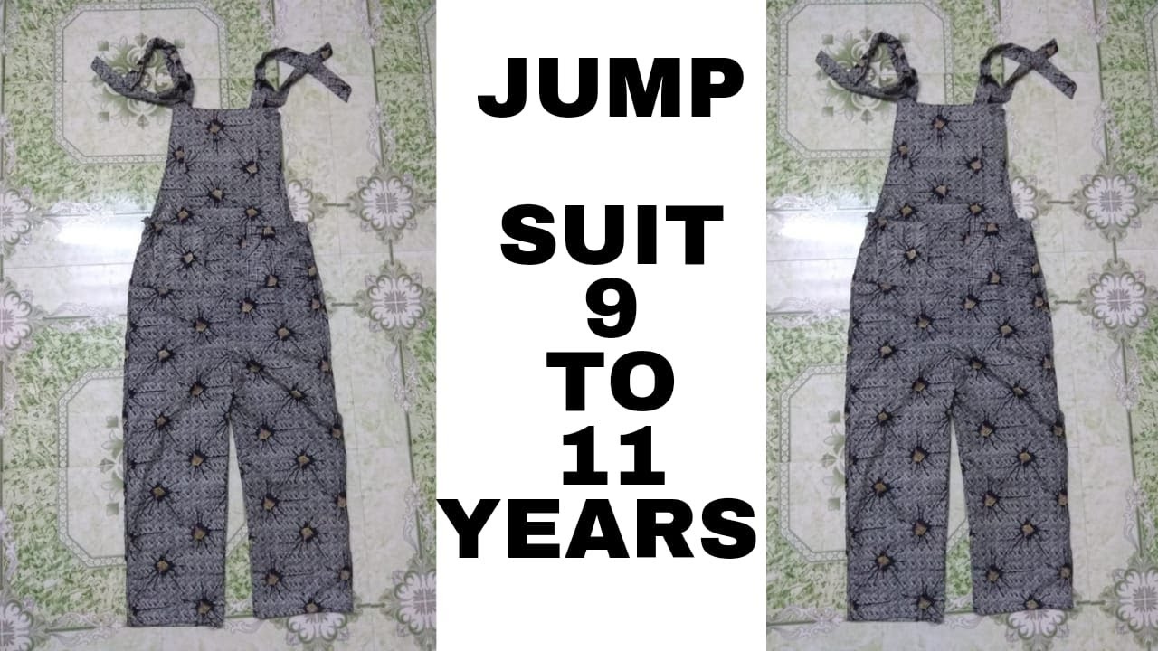 Easy Method To Make Jump Suit For Girls (9 to 11) years old || Romper Suit Cutting & Stitching
