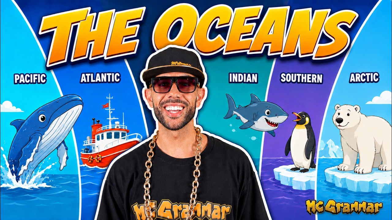 The Oceans Song | Learn the Oceans of the World | MC Grammar 🎤 Educational Rap Songs for Kids 🎵