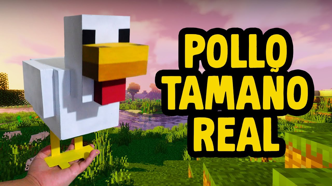 CÓMO HACER un pollo de Minecraft tamaño real de cartón