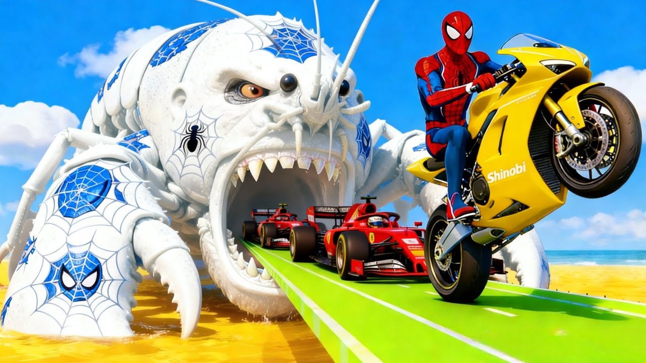 الرجل العنكبوت انقاذ باتمان Spider-Man Rescue batman vs iron man vs venom funny Game GTA 5 superhero